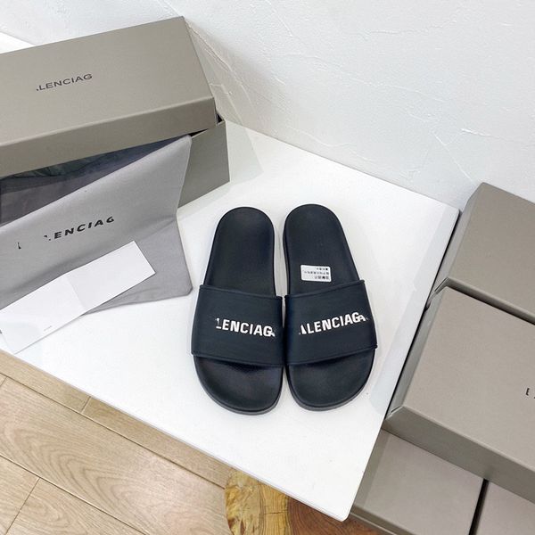

slippers sandals 2021 summer new one line beach slippers men's wear thick bottomed letter pair slippers indoor sandals zly, Black