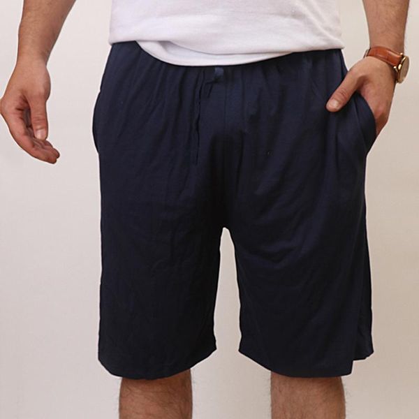 

men's sleepwear summer modal pajamas pants casual solid home mid-pants, Black;brown
