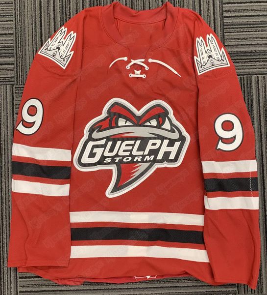 

9 nick suzuki guelph storm rare hockey jersey youth women vintage game jerseys custom any name or number, Black;red