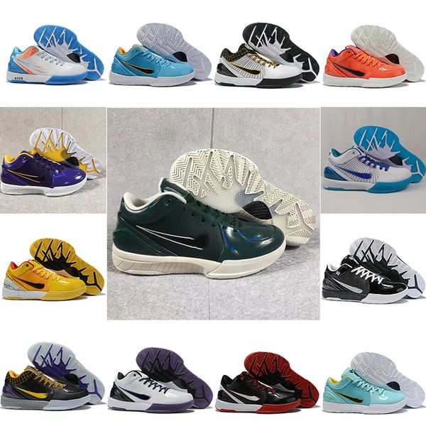 

kobe mamba 4 4s think pink men byrant white black basketball shoes mamba 4 sports shoe luxury sneakers size40-46