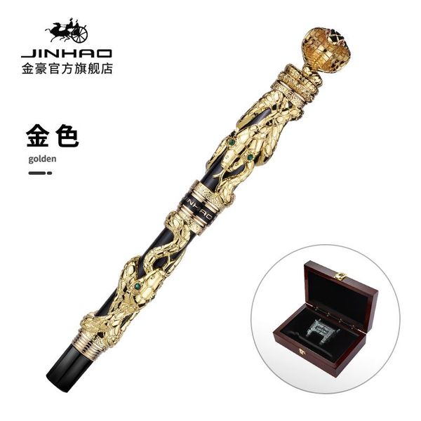 

gel pens jinhao vintage luxurious metal snake rollerball pen luxury calligraphy cobra 3d pattern fashion writing smooth