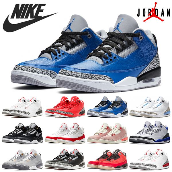

nike air jordan 3 men basketball shoes 3s racer blue midnight navy black cement laser orange rust pink unc varsity royal knicks mens trainer