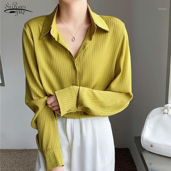 

women's blouses & shirts spring large size womens blouse and korean loose french vintage long sleeve white shirt female y2k striped 13