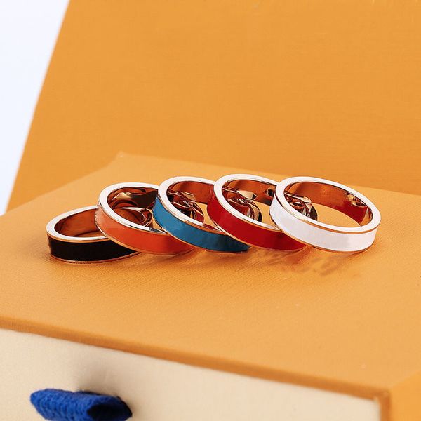 

2021 luxury ring for man women rings men woman jewelry 5 color gifts fashion accessories, Silver