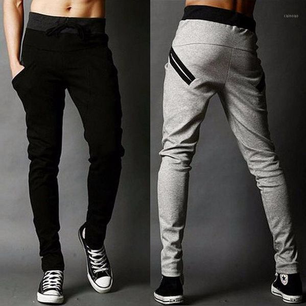 

men's casual pants slim tide fashion harem feet sweat hip hop, Black