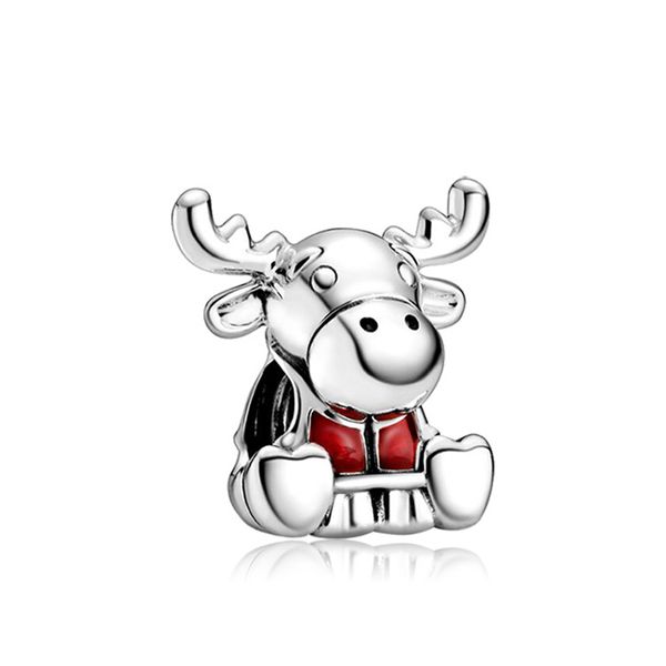 

christmas alloy charm bead big hole fashion women jewelry european style for diy bracelet necklace panza007-21, Bronze;silver