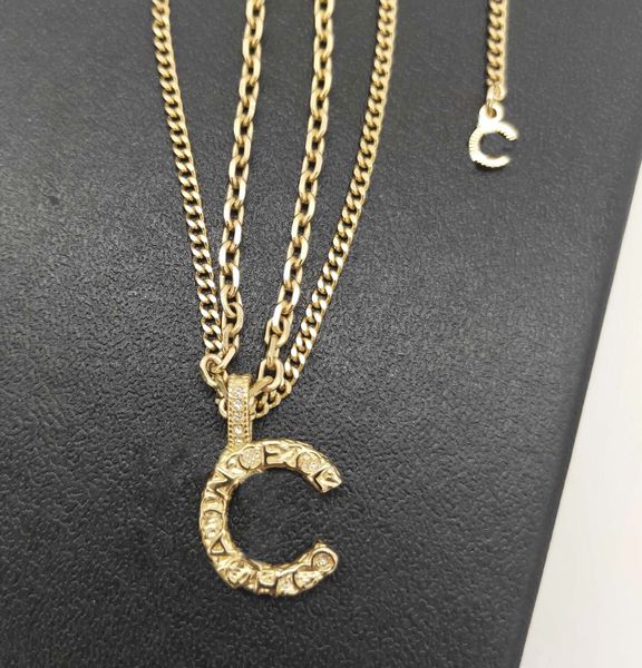 

2022 pendant necklace with words shape design diamond for women wedding jewelry gift have box stamp ps7109, Silver