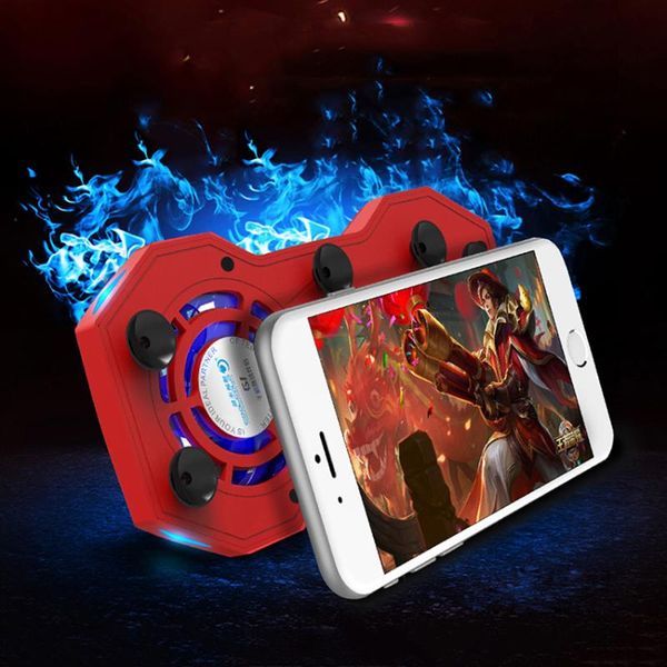 

game controllers & joysticks phone cooling fan gamepad ring holder stand 2000 mah power bank led silica gel adsorption for 4-6 inch smartpho
