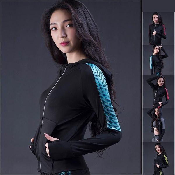 

yoga outfits women's sports jersey shirt long sleeve quality breathable outdoor workout t-shirts gym fitness running shirts tees, White;red