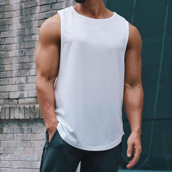 

arrivals bodybuilding mank solid mens color round neck camisole sleeveless men fitness vest sportswear workout, White;black