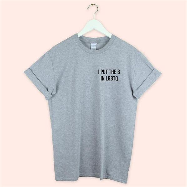 

i put the b mens men t shirt in lgbtq pocket print cotton casual funny for lady yong girl, White;black