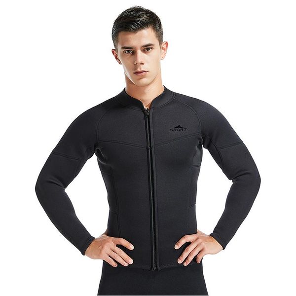 

swim wear diving suit 3mm wetsuit jackets men neoprene jacket for kitesurfing clothes front zip