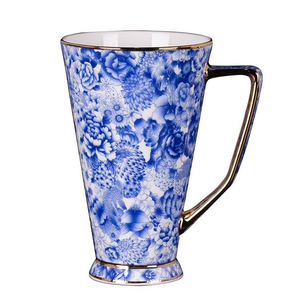 

cups & saucers 400ml bone china porcelain tea cup jingdezhen ceramic enamel king office gift drink travel teaware