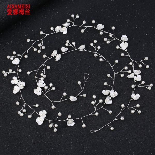 

hair clips & barrettes ainameisi 100cm crystal headbands wedding accessories handmade copper wire shell pearl headwear ornament for bridal, Golden;silver