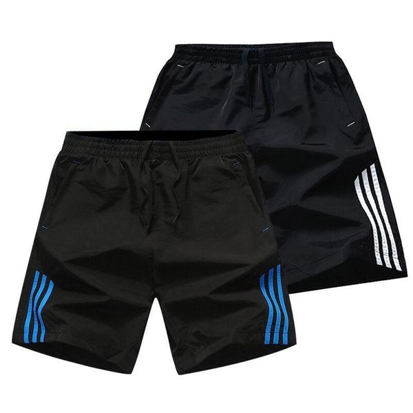 

running shorts men's casual 2021 summer quick-drying loose fitness five-point sports pants plus size beach, Black;blue