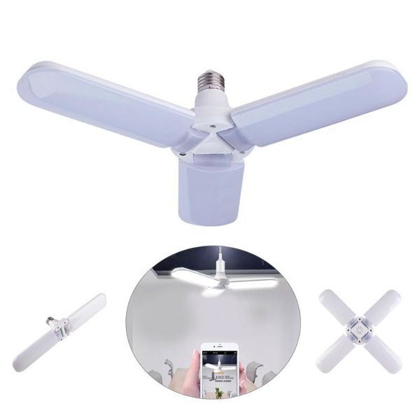 

bulbs e27 45w creative led bulb 228leds super bright foldable fan blade angle adjustable ceiling lamp home energy saving lights