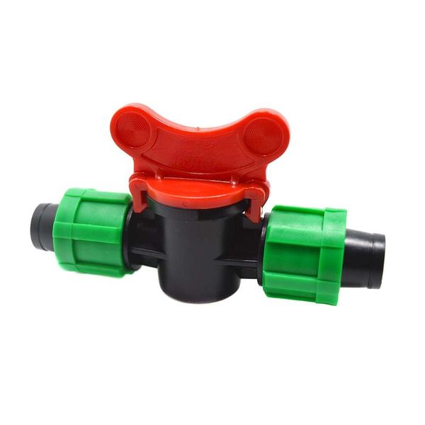 

watering equipments pkydrip 16mm lock tape coupler with valve drip irrigation system connector belt water flow control