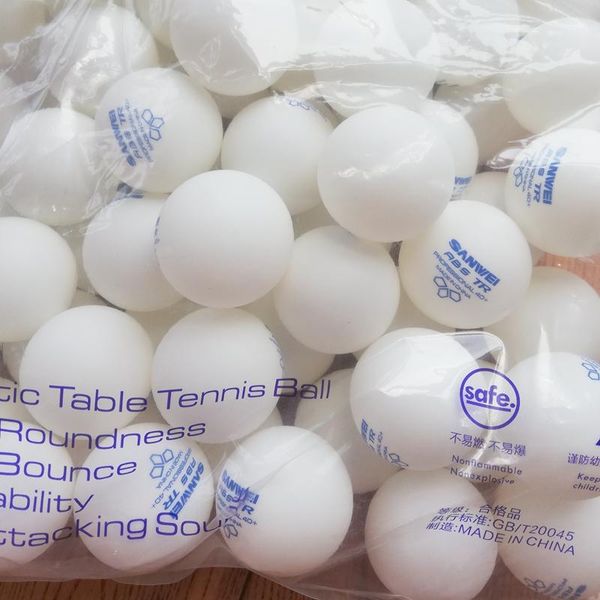 

100balls sanwei 3-star abs 40+ 2021 table tennis ball ittf approved training material plastic poly pong balls