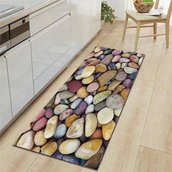 

carpets creative 3d cobblestone kitchen absorbent non-slip mats living room balcony bathroom square carpet home decoration
