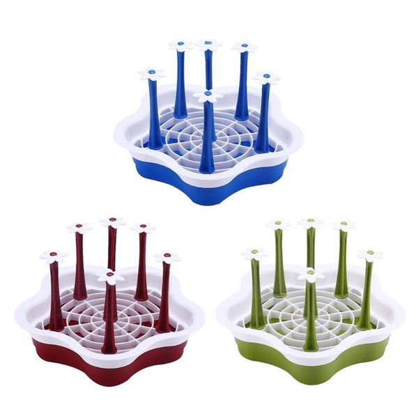 

frames detachable flower 6 cup drainer drying rack stand with drain tray and