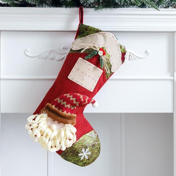 

christmas decorations diy large stocking candy bag decoration gift natal enfeites adornos de navidad