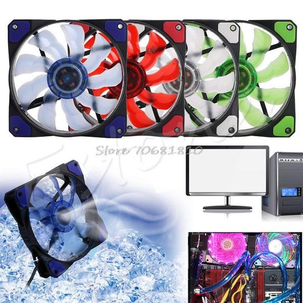 

3pin/4pin 120mm pwm pc computer case cpu cooler cooling fan with led light fans & coolings