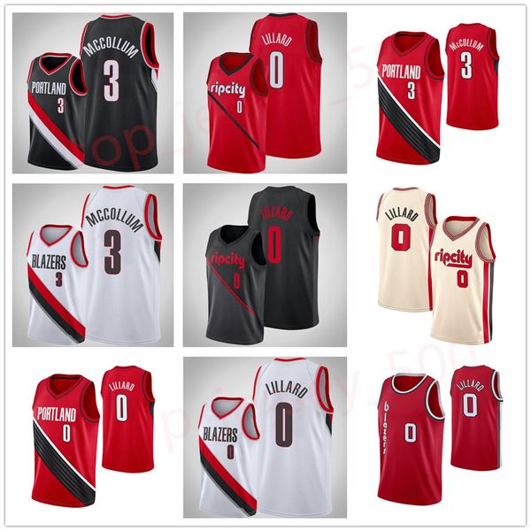 

men basketball jersey0 damian lillard3 cj mccollumbasketball jersey, Black;red