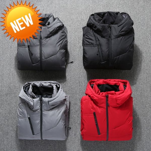 

winter jacket men warm coat hood puffer down parka 2021 s s and coats thick 19-1897 kj2646, Black