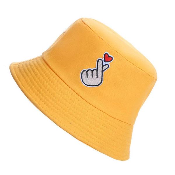 

fashion sunscreen fisherman hat embroidery foldable cotton cap wide brim warp knitting flat eaves 57-58 cm outdoor hats, Black;white