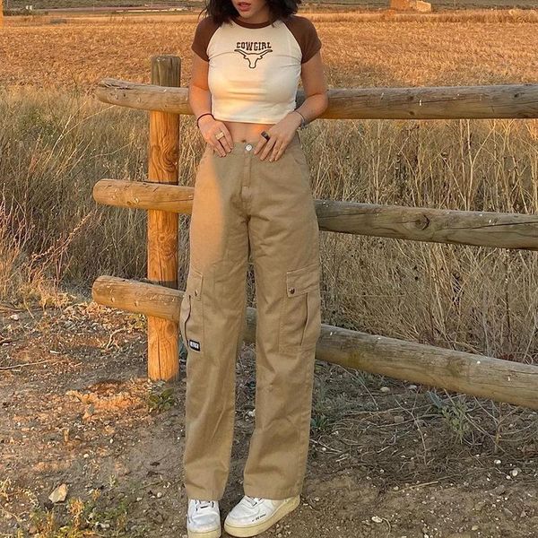 

women's pants & capris emo grunge fairy pant female street waer harajuku aesthetic retro multi-pocket casual jeans dollskill y2k, Black;white