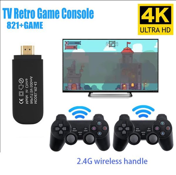 

game controllers & joysticks tv retro usb wireless handheld video console build in 821 games for nes dendy portable stick