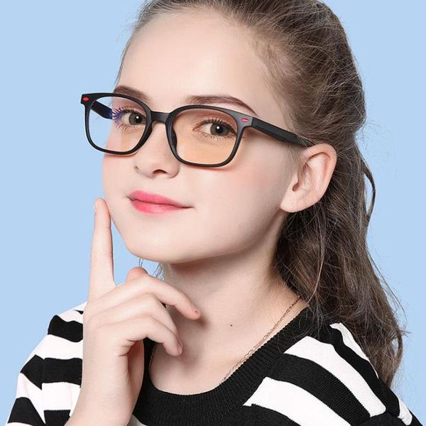 

fashion sunglasses frames tr90 anti blue light blocking radiation glasses for children kids boy girl computer gaming bluelight eyeglasses fr, Black