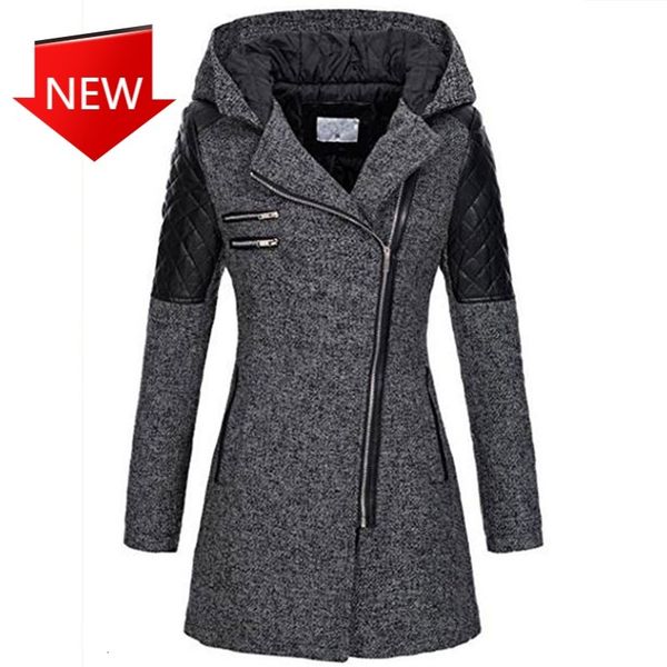

women's winter coat of thick cotton, Black;red