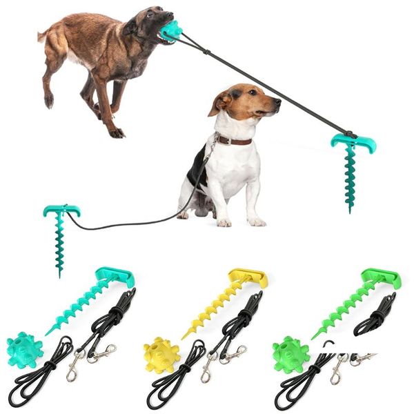 

dog collars & leashes outdoor automatic walking pet supplies tug toy interactive funny chewing pile multifunctional traction rope