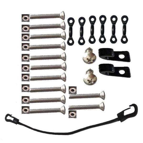 

sports cruise ship kayaking accessories c-type buckle deck rope elastic storage area rowing boat canoe kit rafts/inflatable boats