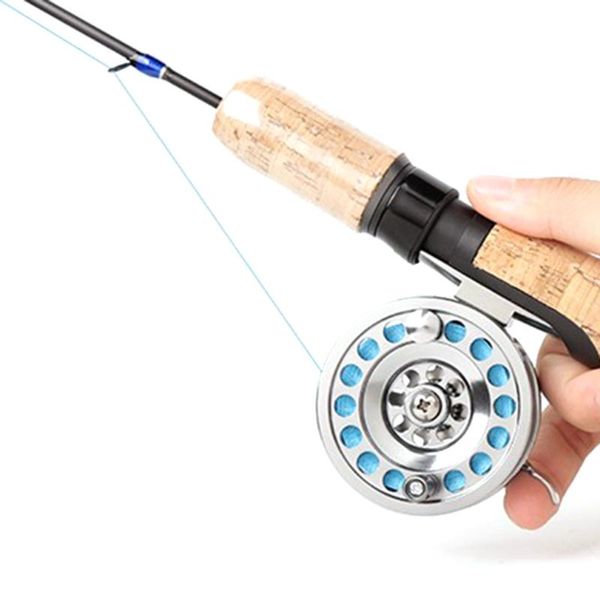 

full aluminum ice fishing reel mini pole line left/right handed v-shape wheel 50mm reels baitcasting