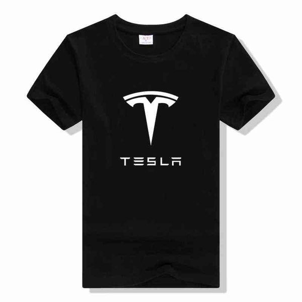 

tesla men t shirts short sleeve printed t-shirt men bottoming shirt solid color casual clothes male tees 0307, White;black