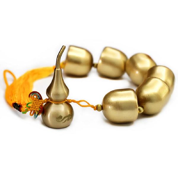 

decorative objects & figurines 1 string pure copper gourd 3/6/8 bells feng shui wind chimes house lucky pendant