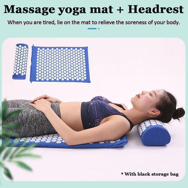 

massager cushion massage yoga mat women soft acupressure relieve stress back body pain spike acupuncture sport for mats