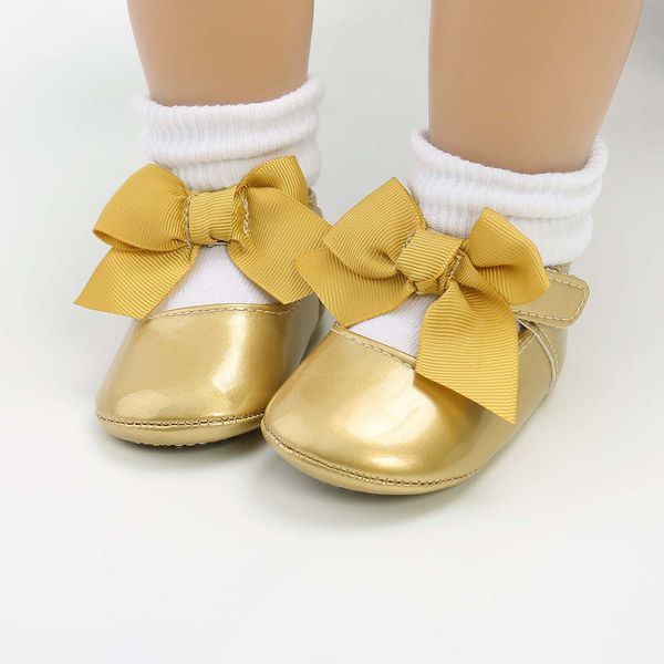 

baby girl flat shoelace bowknot non-slip toddler princess dress toddler shoes summer casual shoes leather solid first walkers, Black;grey