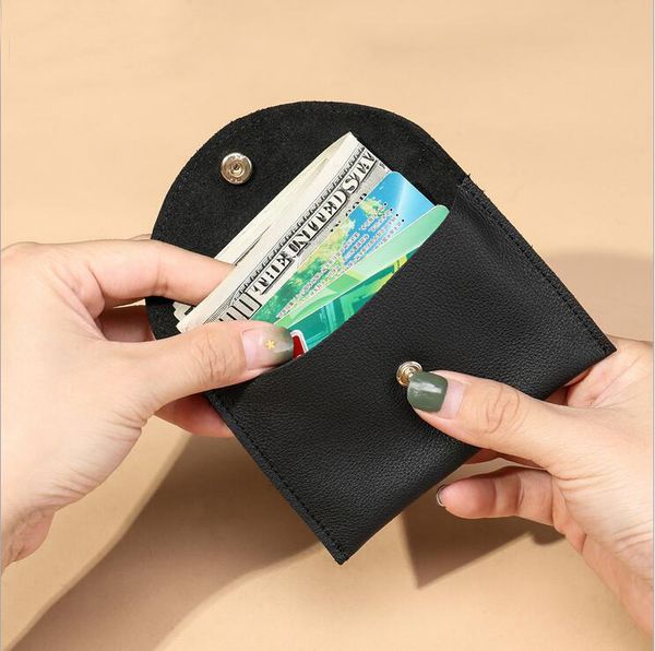 Großhandel FODE MODE MEN Frauen Einfacher Leder -Münz -Münzkarten -Geldbeutel Weichleder Zertifikat Änderung Aufbewahrungstasche Mini Wallet Factory Preis 1175