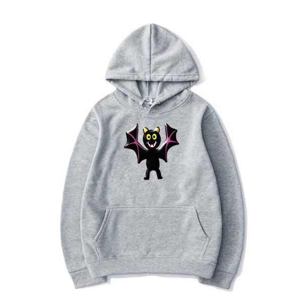 

men's hoodies & sweatshirts 2021 fashion funny bat printing sweater autumn oversized o-neck hoodie cartoon pattern jacket unisex, Black