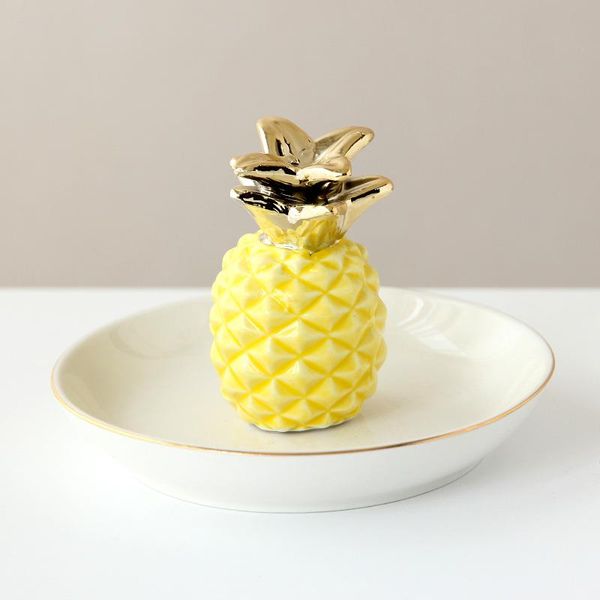 

kitchen storage & organization 1pc mediterranean style jewelry trays ceramic anchor pineapple food plate rings bracelets holder dish tray gi