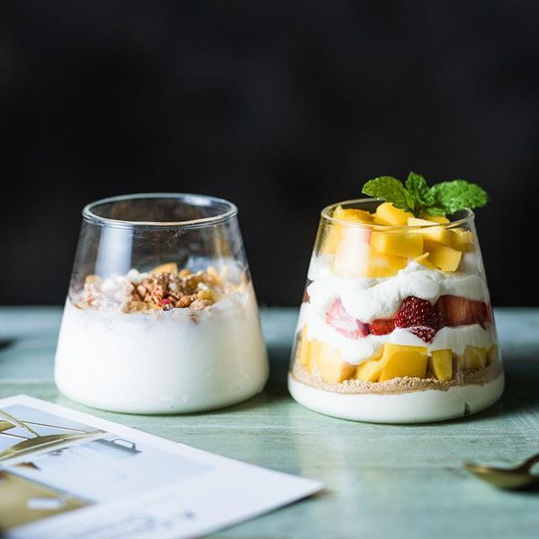 

transparent glass wine mug simple dessert ice cream container breakfast milk cup whiskey juice beer cocktail drinkware glasses