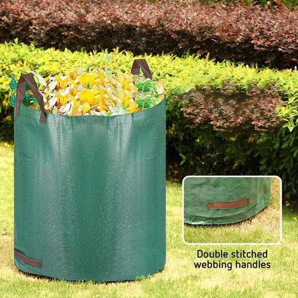 

storage bags garbage bag can be reused garden leaf collection container portable