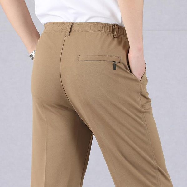 

women's pants & capris mrmt 2021 brand men's elastic waist fashion casual zipper straight high waisted, Black;white