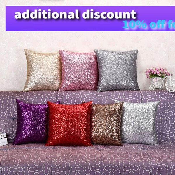 

pillow case #30 solid color glitter sequins throw cafe home decor cushion covers room in liiving shelf