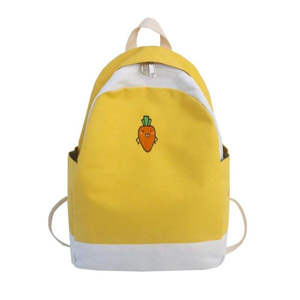 

backpack college style literary canvas contrasting student bag female cute cartoon travel korean fashion shoulder mochilas