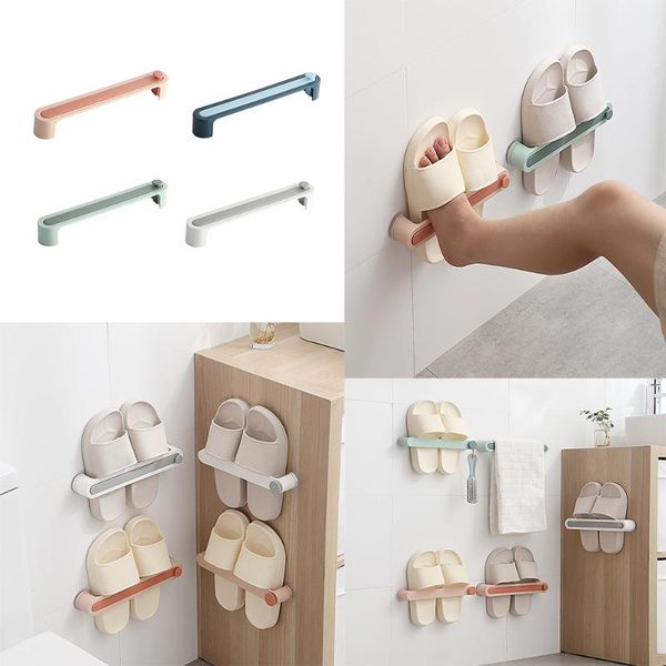 

bath accessory set multifunctional storage rack shoe towel non perforated household slipper multi function