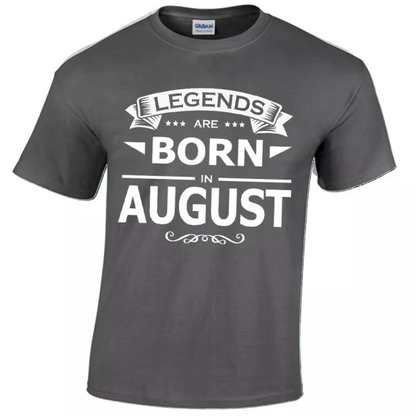 

august legends are born men t shirt funny birthday gift idea month, White;black